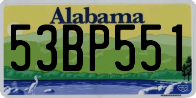 AL license plate 53BP551