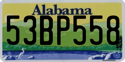 AL license plate 53BP558
