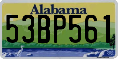 AL license plate 53BP561