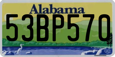 AL license plate 53BP570