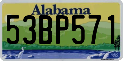 AL license plate 53BP571