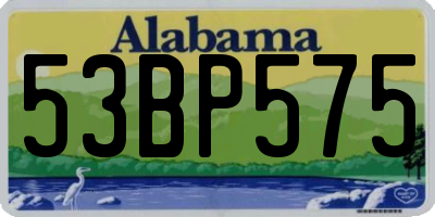 AL license plate 53BP575