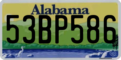 AL license plate 53BP586