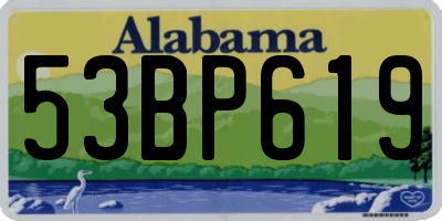 AL license plate 53BP619