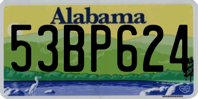 AL license plate 53BP624