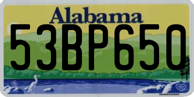 AL license plate 53BP650
