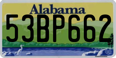 AL license plate 53BP662