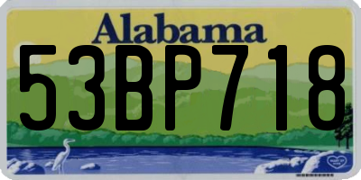 AL license plate 53BP718