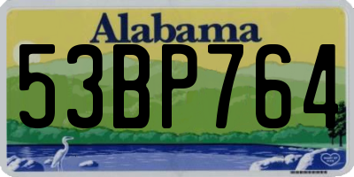 AL license plate 53BP764