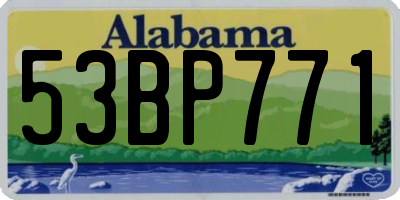 AL license plate 53BP771
