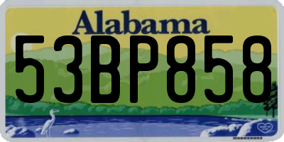 AL license plate 53BP858