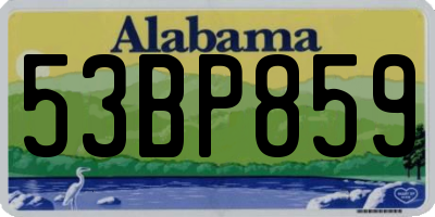 AL license plate 53BP859