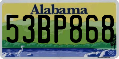 AL license plate 53BP868