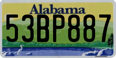 AL license plate 53BP887