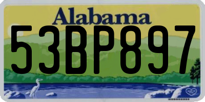 AL license plate 53BP897
