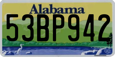 AL license plate 53BP942
