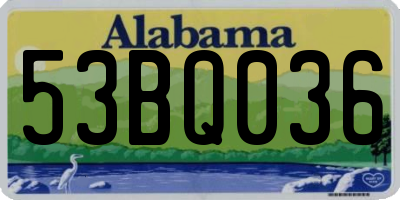AL license plate 53BQ036