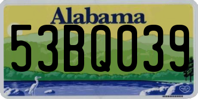 AL license plate 53BQ039