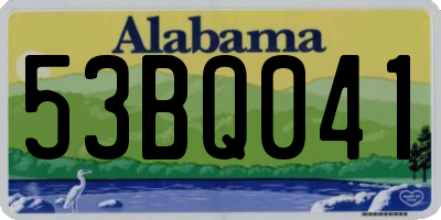 AL license plate 53BQ041