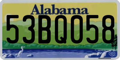 AL license plate 53BQ058