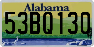 AL license plate 53BQ130