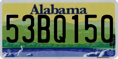 AL license plate 53BQ150
