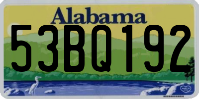 AL license plate 53BQ192