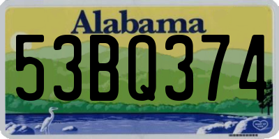 AL license plate 53BQ374