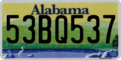 AL license plate 53BQ537