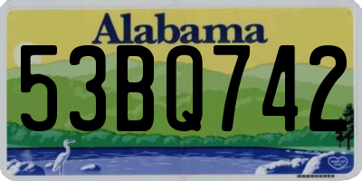 AL license plate 53BQ742