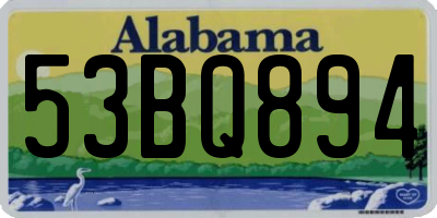 AL license plate 53BQ894