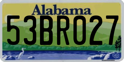 AL license plate 53BR027