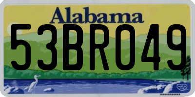 AL license plate 53BR049