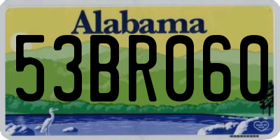AL license plate 53BR060