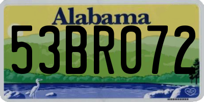 AL license plate 53BR072