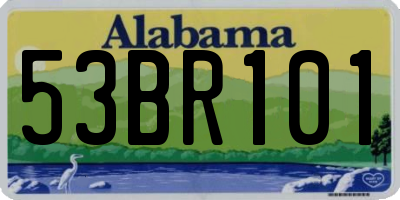 AL license plate 53BR101