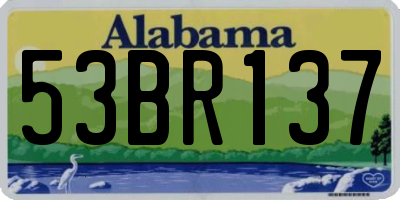 AL license plate 53BR137