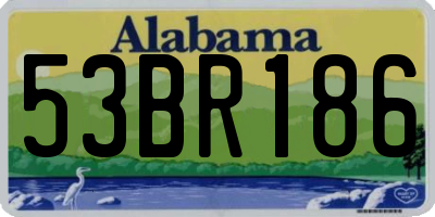 AL license plate 53BR186