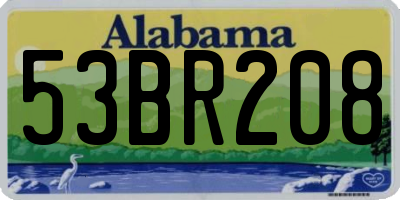 AL license plate 53BR208