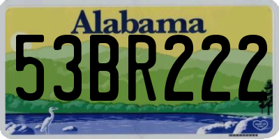 AL license plate 53BR222
