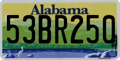 AL license plate 53BR250