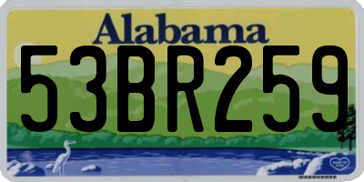 AL license plate 53BR259