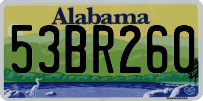 AL license plate 53BR260