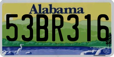 AL license plate 53BR316