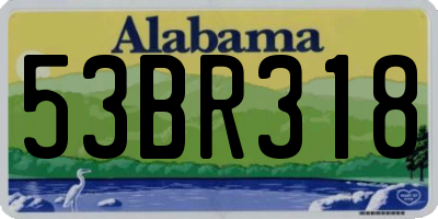 AL license plate 53BR318