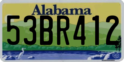 AL license plate 53BR412