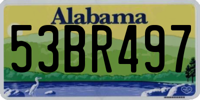 AL license plate 53BR497