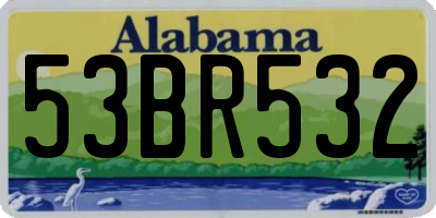 AL license plate 53BR532