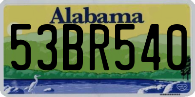 AL license plate 53BR540