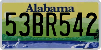 AL license plate 53BR542